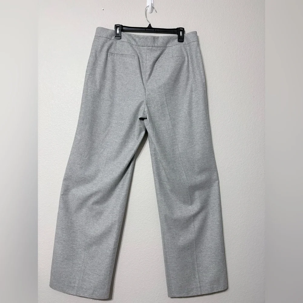 Beautiful Wool Flowy Light Gray Flat Front Trousers by Caroline Issa & Nordstrom